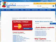 Tablet Screenshot of contestweb.com